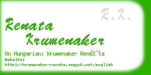 renata krumenaker business card